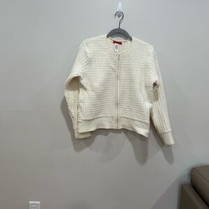 Anne Klein knit zip up cardigan Large